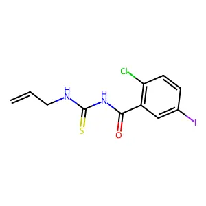 2-chloro-5-iodo-N-(prop-2-enylcarbamothioyl)benzamide structure