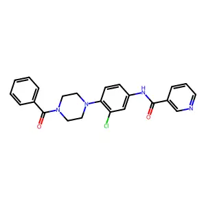 N-[4-(4-benzoylpiperazin-1-yl)-3-chlorophenyl]pyridine-3-carboxamide structure