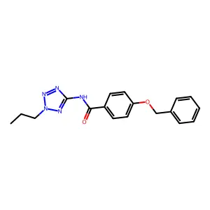 4-phenylmethoxy-N-(2-propyltetrazol-5-yl)benzamide structure