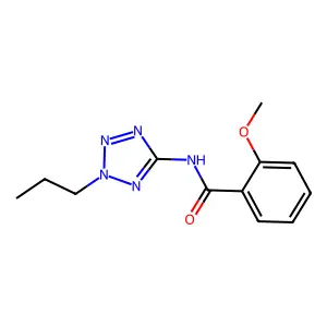 2-methoxy-N-(2-propyltetrazol-5-yl)benzamide structure
