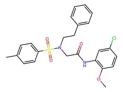 N-(5-chloro-2-methoxyphenyl)-N~2~-[(4-methylphenyl)sulfonyl]-N~2~-(2-phenylethyl)glycinamide structure