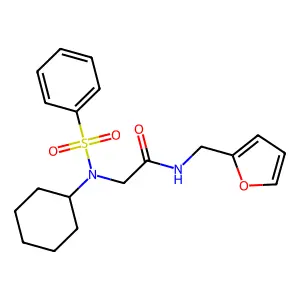 2-(Benzenesulfonyl-cyclohexyl-amino)-N-furan-2-ylmethyl-acetamide structure