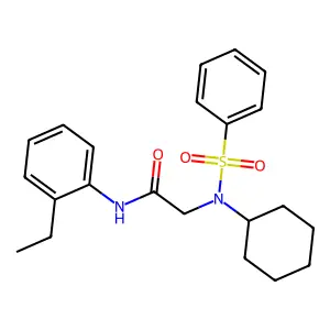 2-[benzenesulfonyl(cyclohexyl)amino]-N-(2-ethylphenyl)acetamide structure