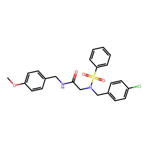 2-[besyl-(4-chlorobenzyl)amino]-N-p-anisyl-acetamide structure