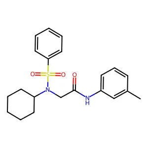 2-[benzenesulfonyl(cyclohexyl)amino]-N-(3-methylphenyl)acetamide structure