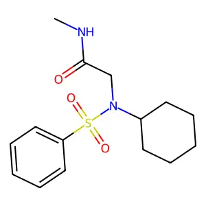 2-[benzenesulfonyl(cyclohexyl)amino]-N-methylacetamide structure