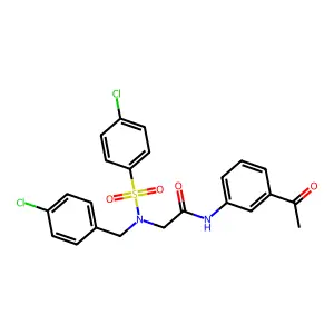 N-(3-acetylphenyl)-2-{(4-chlorobenzyl)[(4-chlorophenyl)sulfonyl]amino}acetamide structure