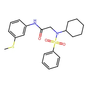 2-[benzenesulfonyl(cyclohexyl)amino]-N-(3-methylsulfanylphenyl)acetamide structure