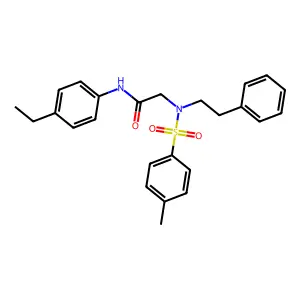 N-(4-ethylphenyl)-N~2~-[(4-methylphenyl)sulfonyl]-N~2~-(2-phenylethyl)glycinamide structure