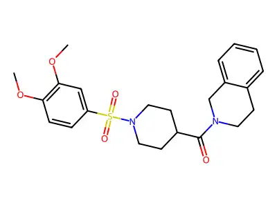 3,4-dihydro-1H-isoquinolin-2-yl-[1-(3,4-dimethoxyphenyl)sulfonylpiperidin-4-yl]methanone structure