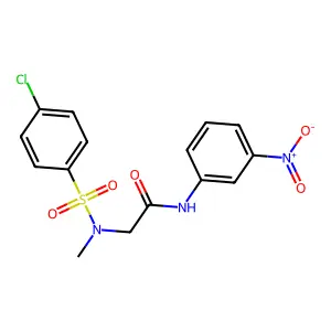 2-[(4-chlorophenyl)sulfonyl-methylamino]-N-(3-nitrophenyl)acetamide structure