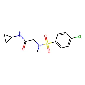 2-[(4-chlorophenyl)sulfonyl-methylamino]-N-cyclopropylacetamide structure