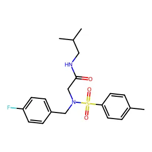 2-[(4-fluorophenyl)methyl-(4-methylphenyl)sulfonylamino]-N-(2-methylpropyl)acetamide structure
