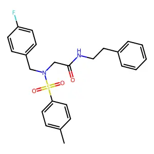 N~2~-(4-fluorobenzyl)-N~2~-[(4-methylphenyl)sulfonyl]-N-(2-phenylethyl)glycinamide structure