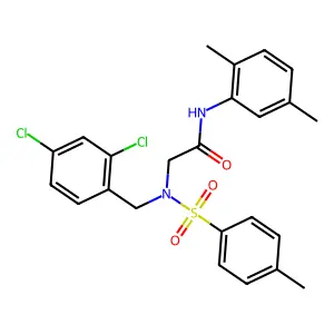 2-[(2,4-dichlorophenyl)methyl-(4-methylphenyl)sulfonylamino]-N-(2,5-dimethylphenyl)acetamide structure