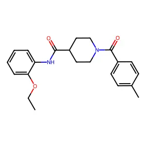 N-(2-ethoxyphenyl)-1-(4-methylbenzoyl)piperidine-4-carboxamide structure