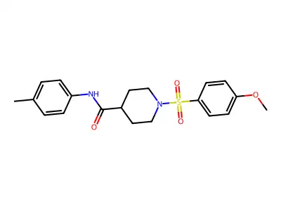 1-(4-methoxyphenyl)sulfonyl-N-(4-methylphenyl)piperidine-4-carboxamide structure