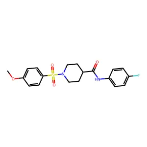 N-(4-Fluorophenyl)-1-(4-methoxybenzenesulfonyl)piperidine-4-carboxamide structure