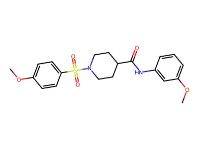 1-(4-Methoxybenzenesulfonyl)-N-(3-methoxyphenyl)piperidine-4-carboxamide structure