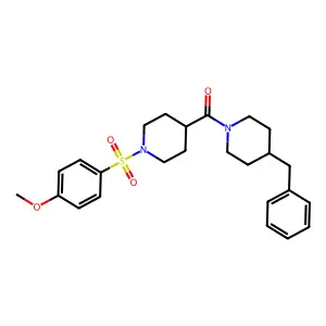 (4-Benzylpiperidin-1-yl)-[1-(4-methoxyphenyl)sulfonylpiperidin-4-yl]methanone structure