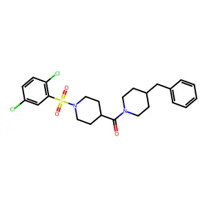 (4-Benzylpiperidin-1-yl)-[1-(2,5-dichlorophenyl)sulfonylpiperidin-4-yl]methanone structure