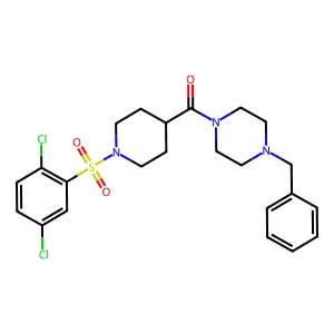 (4-Benzylpiperazin-1-yl)-[1-(2,5-dichlorophenyl)sulfonylpiperidin-4-yl]methanone structure