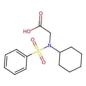 N-cyclohexyl-N-(phenylsulfonyl)glycine structure