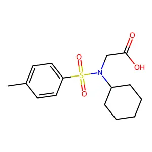 N-cyclohexyl-N-[(4-methylphenyl)sulfonyl]glycine structure
