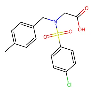 N-[(4-chlorophenyl)sulfonyl]-N-(4-methylbenzyl)glycine structure