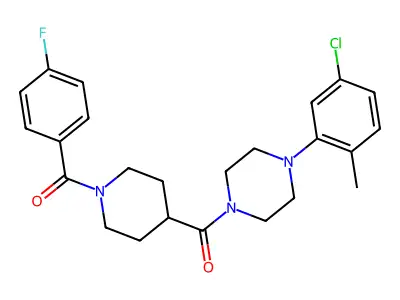 [4-(5-chloro-2-methylphenyl)piperazin-1-yl]-[1-(4-fluorobenzoyl)piperidin-4-yl]methanone structure