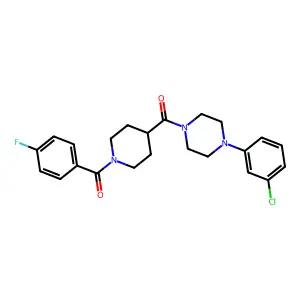 [4-(3-Chlorophenyl)piperazin-1-yl]-[1-(4-fluorobenzoyl)piperidin-4-yl]methanone structure