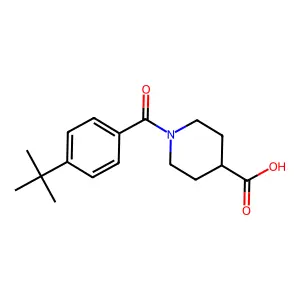 1-(4-Tert-butylbenzoyl)piperidine-4-carboxylic acid structure