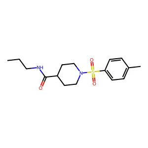 1-(4-methylphenyl)sulfonyl-N-propylpiperidine-4-carboxamide structure