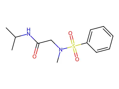 2-[benzenesulfonyl(methyl)amino]-N-propan-2-ylacetamide structure