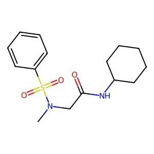 2-[benzenesulfonyl(methyl)amino]-N-cyclohexylacetamide structure