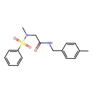 2-[benzenesulfonyl(methyl)amino]-N-[(4-methylphenyl)methyl]acetamide structure