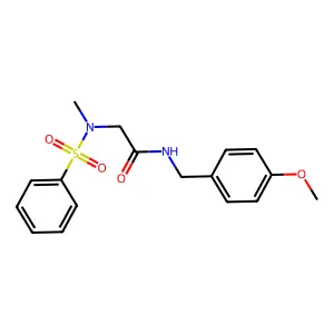 2-[benzenesulfonyl(methyl)amino]-N-[(4-methoxyphenyl)methyl]acetamide structure