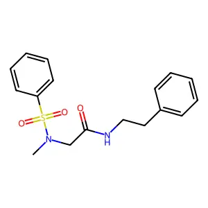 N~2~-methyl-N-(2-phenylethyl)-N~2~-(phenylsulfonyl)glycinamide structure