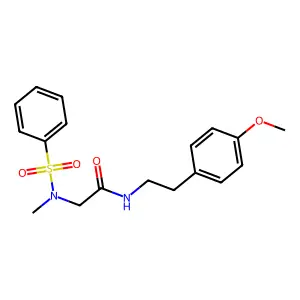 2-[benzenesulfonyl(methyl)amino]-N-[2-(4-methoxyphenyl)ethyl]acetamide structure