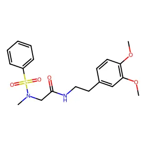 2-[benzenesulfonyl(methyl)amino]-N-[2-(3,4-dimethoxyphenyl)ethyl]acetamide structure