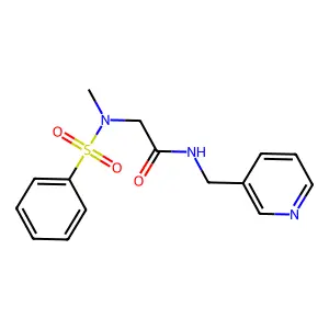 2-[benzenesulfonyl(methyl)amino]-N-(pyridin-3-ylmethyl)acetamide structure