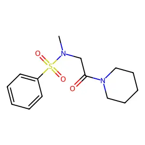 N-methyl-N-[2-oxo-2-(piperidin-1-yl)ethyl]benzenesulfonamide structure