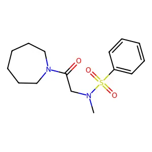 N-[2-(azepan-1-yl)-2-oxoethyl]-N-methylbenzenesulfonamide structure