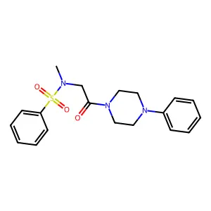 N-methyl-N-[2-oxo-2-(4-phenylpiperazin-1-yl)ethyl]benzenesulfonamide structure