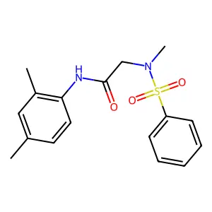 2-[benzenesulfonyl(methyl)amino]-N-(2,4-dimethylphenyl)acetamide structure
