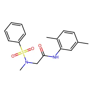 2-[benzenesulfonyl(methyl)amino]-N-(2,5-dimethylphenyl)acetamide structure