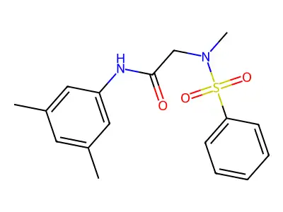 2-[benzenesulfonyl(methyl)amino]-N-(3,5-dimethylphenyl)acetamide structure