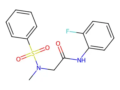 2-[benzenesulfonyl(methyl)amino]-N-(2-fluorophenyl)acetamide structure