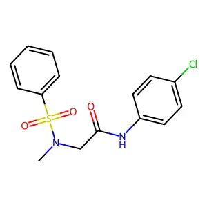 2-[benzenesulfonyl(methyl)amino]-N-(4-chlorophenyl)acetamide structure