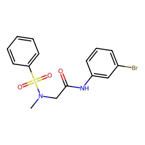 2-[benzenesulfonyl(methyl)amino]-N-(3-bromophenyl)acetamide structure